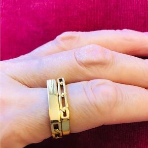 JENNY BIRD ‘Brady Ring Set. 24k Gold-dipped. 2 rings. Brand new!